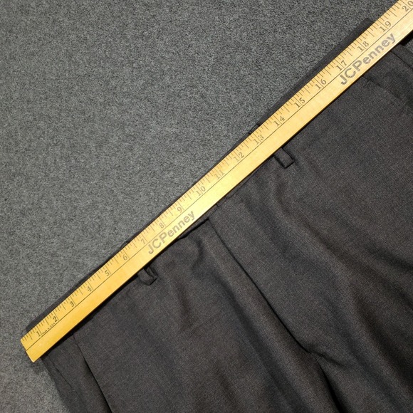 Luciano Barbera Wool Dress Pant Gray 38 x 28 Wool Trousers Made in Italy Size 54 - Picture 11 of 16